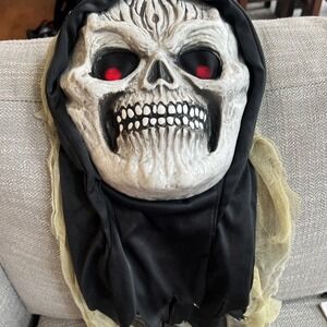Fun World Easter Unlimited Skull Mask Light Up 8515 Hood  Horror Halloween Wow